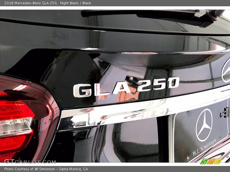 Night Black / Black 2018 Mercedes-Benz GLA 250