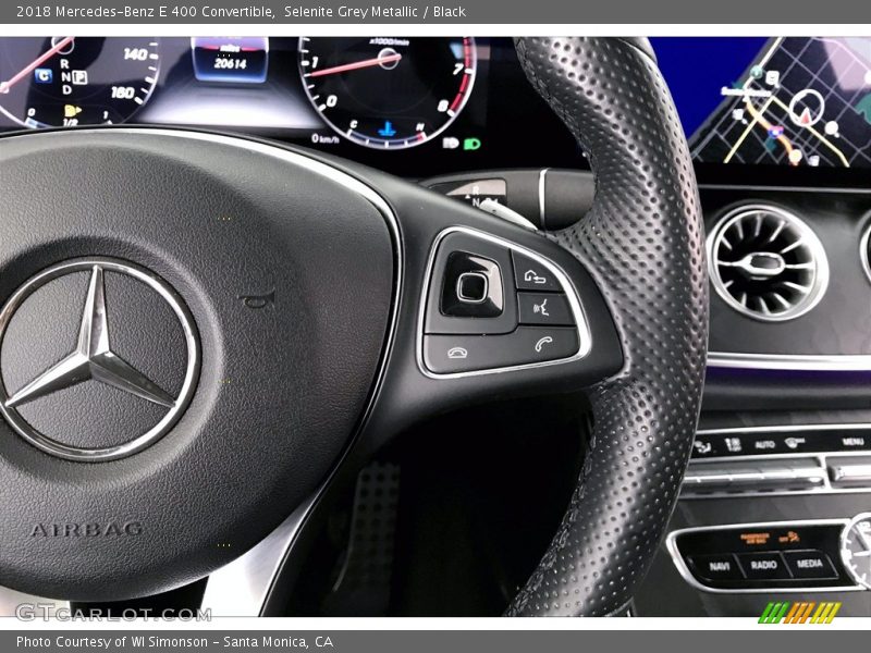 Selenite Grey Metallic / Black 2018 Mercedes-Benz E 400 Convertible