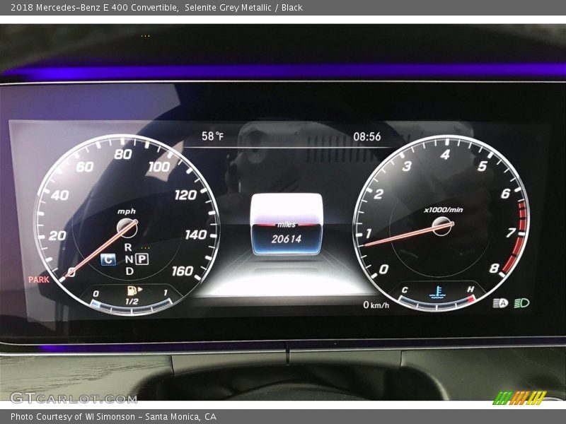 Selenite Grey Metallic / Black 2018 Mercedes-Benz E 400 Convertible