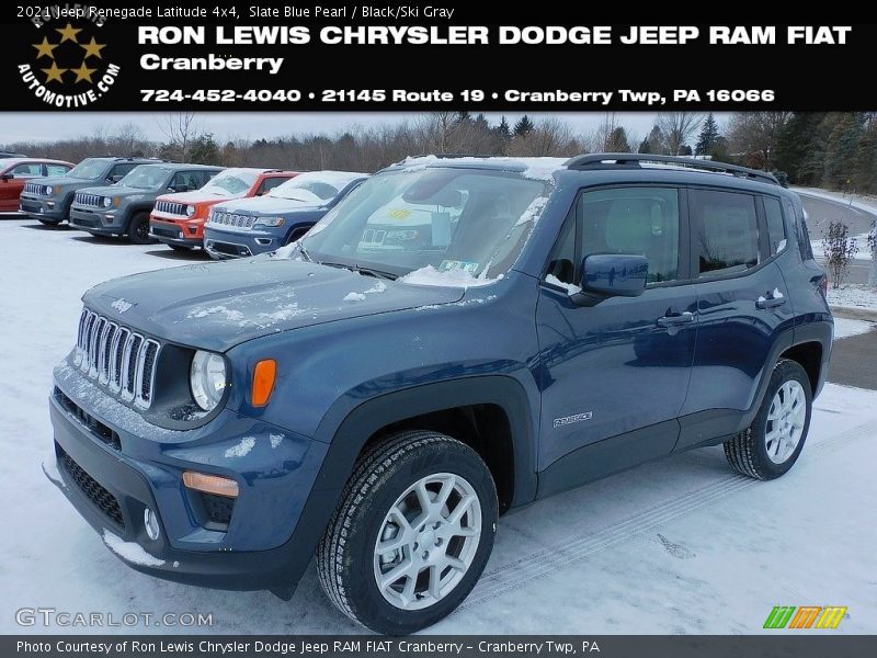 Slate Blue Pearl / Black/Ski Gray 2021 Jeep Renegade Latitude 4x4