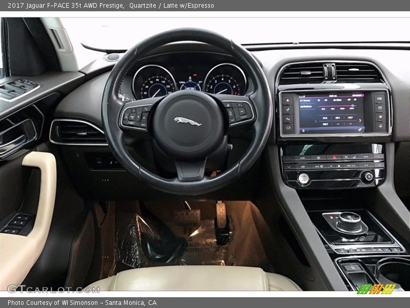 Quartzite / Latte w/Espresso 2017 Jaguar F-PACE 35t AWD Prestige