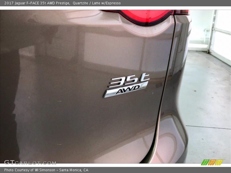 Quartzite / Latte w/Espresso 2017 Jaguar F-PACE 35t AWD Prestige