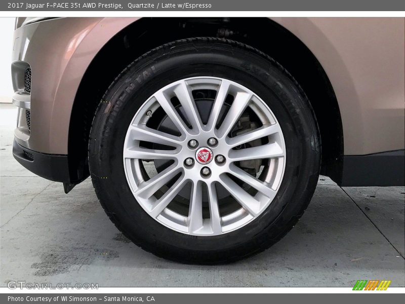 Quartzite / Latte w/Espresso 2017 Jaguar F-PACE 35t AWD Prestige