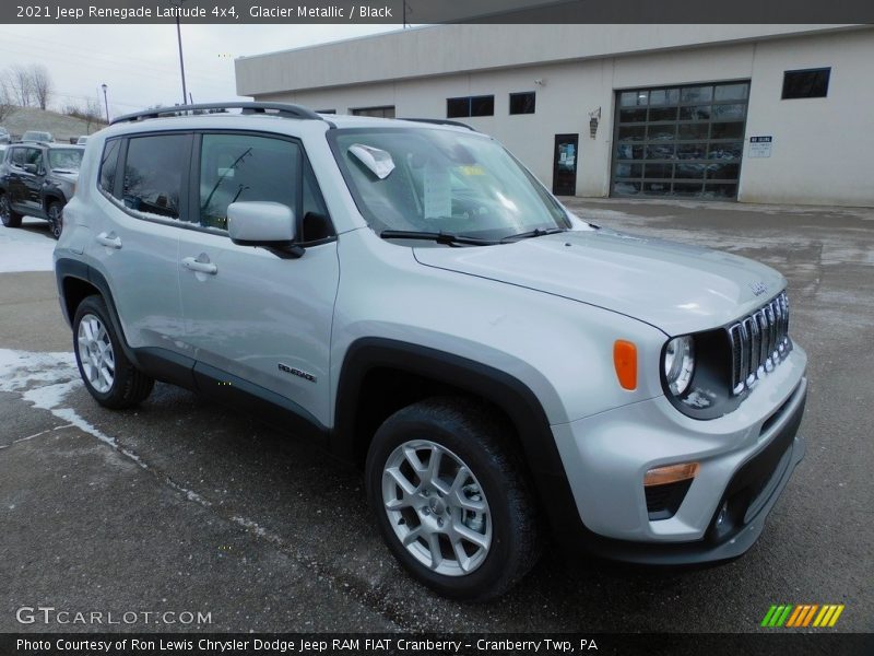 Glacier Metallic / Black 2021 Jeep Renegade Latitude 4x4