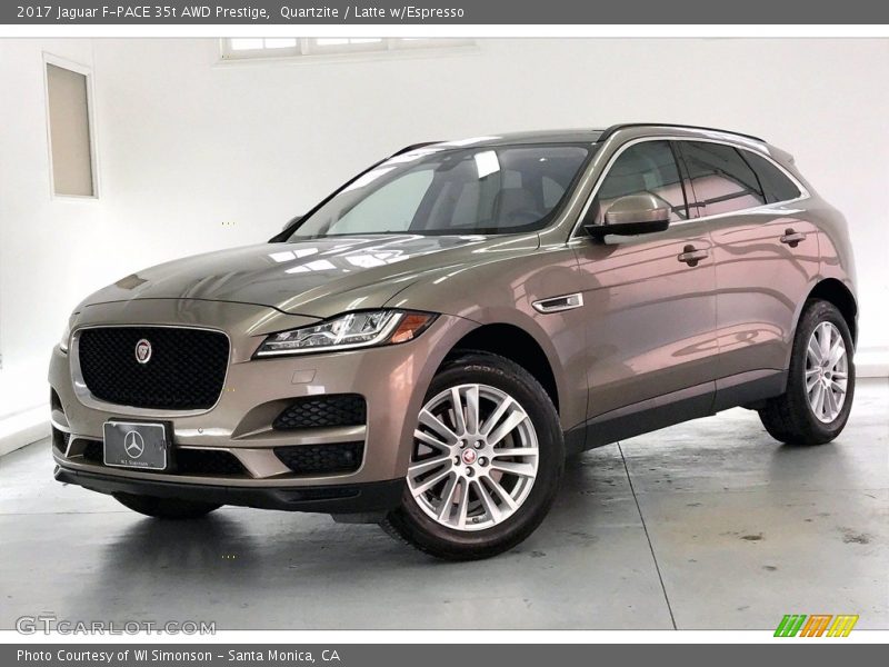 Quartzite / Latte w/Espresso 2017 Jaguar F-PACE 35t AWD Prestige