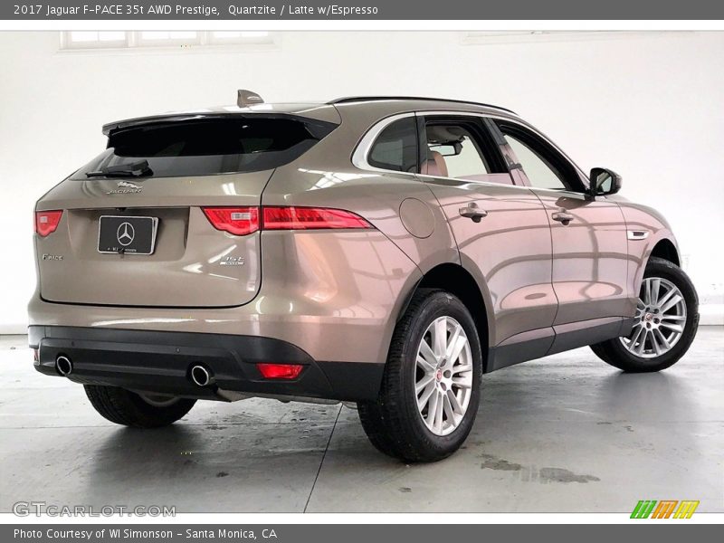 Quartzite / Latte w/Espresso 2017 Jaguar F-PACE 35t AWD Prestige