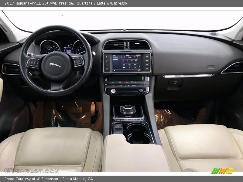 Quartzite / Latte w/Espresso 2017 Jaguar F-PACE 35t AWD Prestige