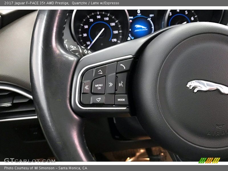 Quartzite / Latte w/Espresso 2017 Jaguar F-PACE 35t AWD Prestige