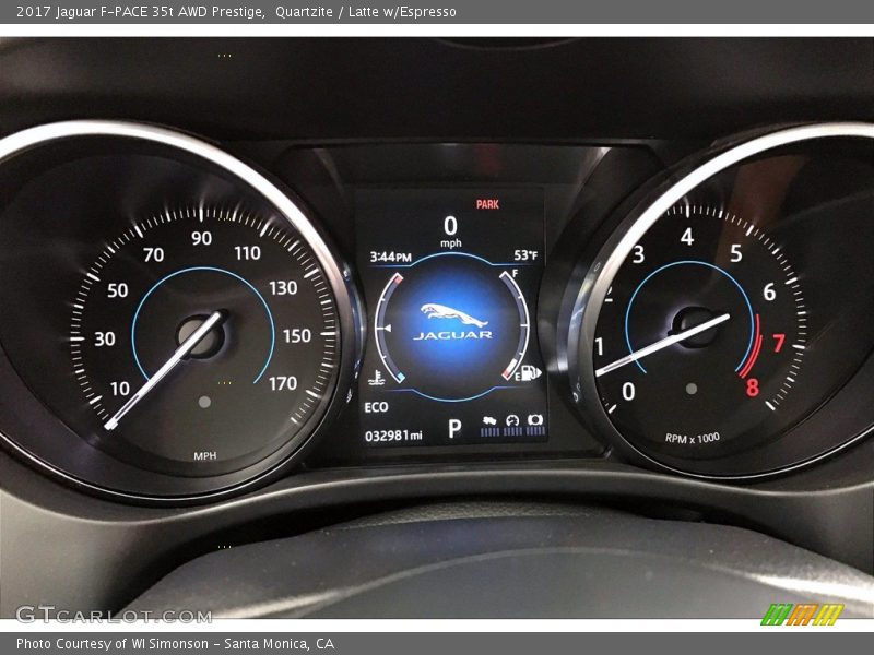 Quartzite / Latte w/Espresso 2017 Jaguar F-PACE 35t AWD Prestige