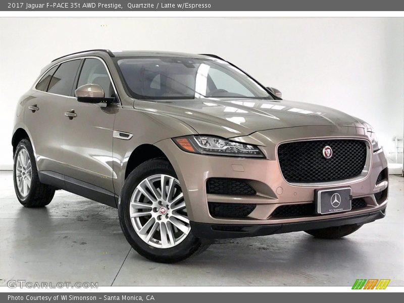 Quartzite / Latte w/Espresso 2017 Jaguar F-PACE 35t AWD Prestige