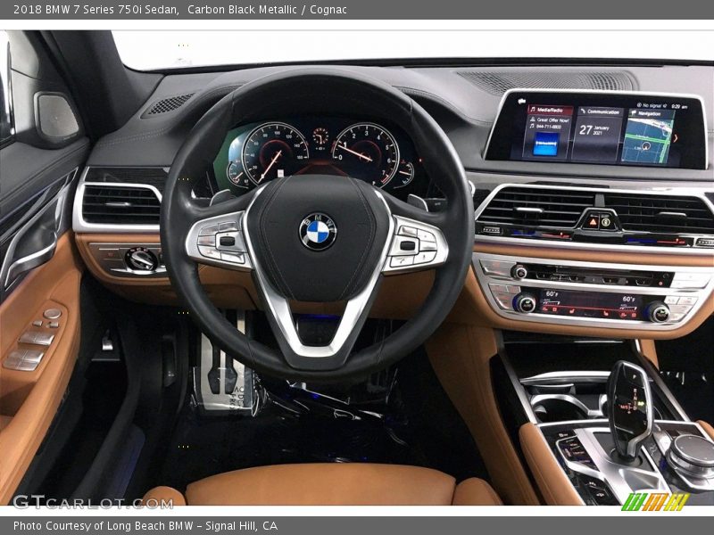 Carbon Black Metallic / Cognac 2018 BMW 7 Series 750i Sedan