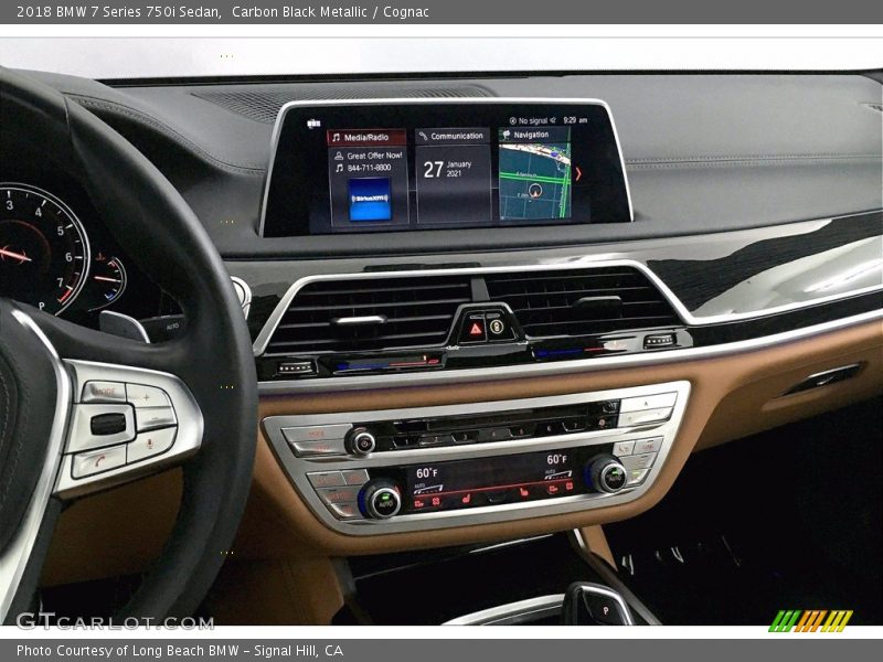 Carbon Black Metallic / Cognac 2018 BMW 7 Series 750i Sedan