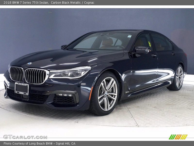 Carbon Black Metallic / Cognac 2018 BMW 7 Series 750i Sedan
