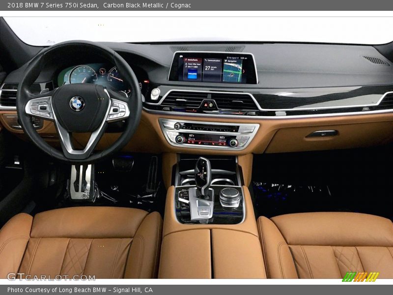 Carbon Black Metallic / Cognac 2018 BMW 7 Series 750i Sedan