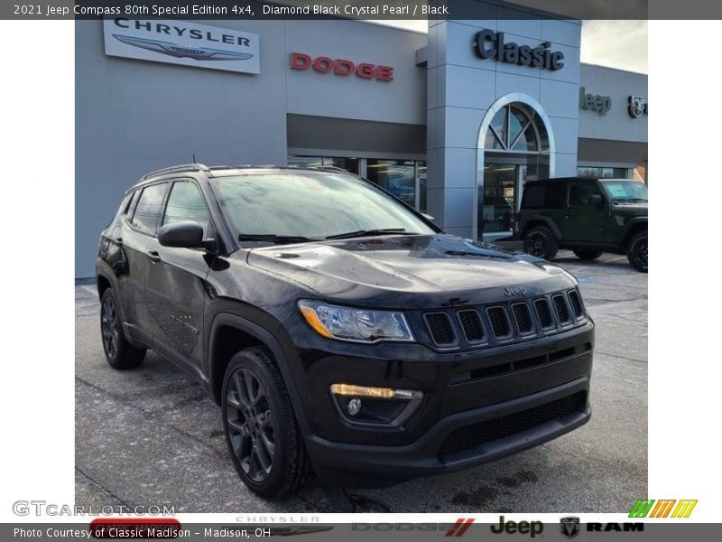 Diamond Black Crystal Pearl / Black 2021 Jeep Compass 80th Special Edition 4x4