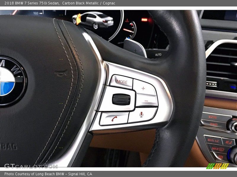 Carbon Black Metallic / Cognac 2018 BMW 7 Series 750i Sedan