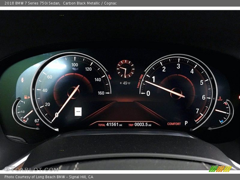 Carbon Black Metallic / Cognac 2018 BMW 7 Series 750i Sedan