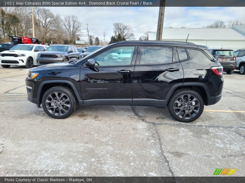 Diamond Black Crystal Pearl / Black 2021 Jeep Compass 80th Special Edition 4x4