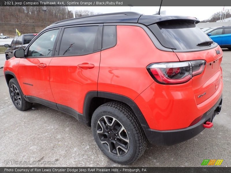 Spitfire Orange / Black/Ruby Red 2021 Jeep Compass Trailhawk 4x4