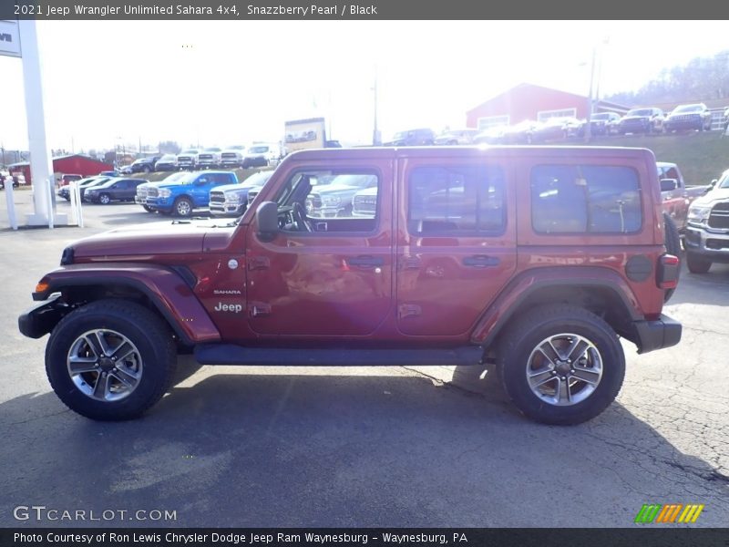 Snazzberry Pearl / Black 2021 Jeep Wrangler Unlimited Sahara 4x4