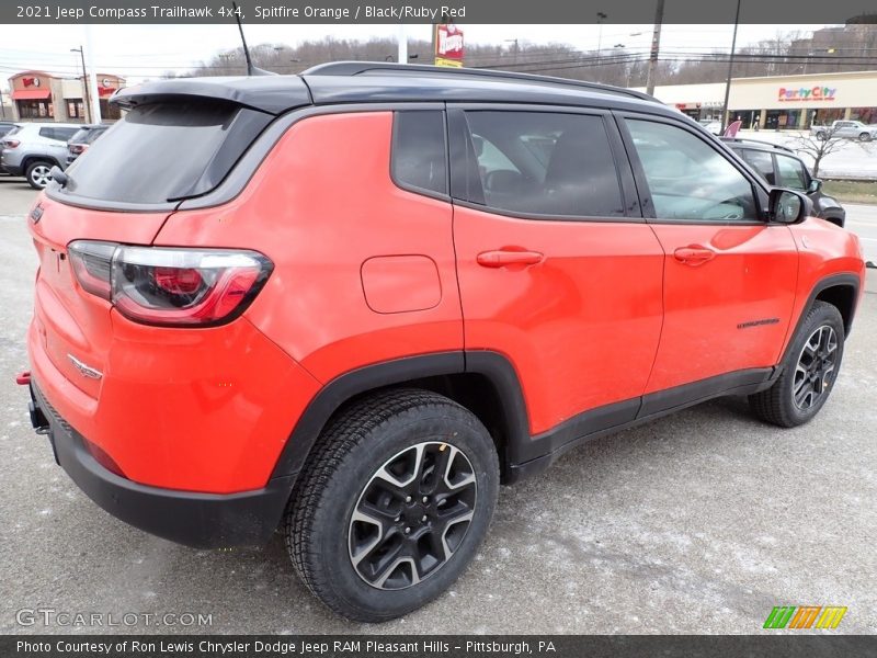Spitfire Orange / Black/Ruby Red 2021 Jeep Compass Trailhawk 4x4