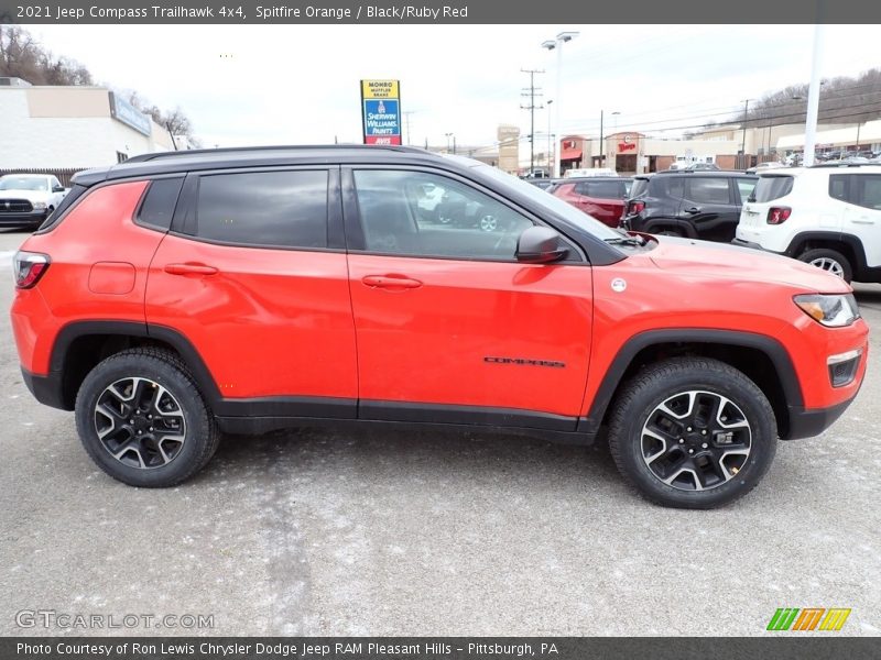 Spitfire Orange / Black/Ruby Red 2021 Jeep Compass Trailhawk 4x4