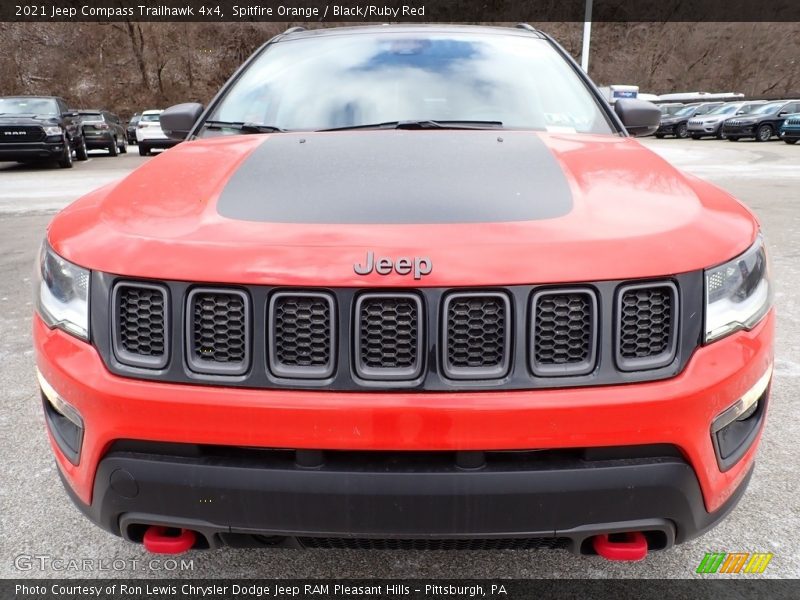 Spitfire Orange / Black/Ruby Red 2021 Jeep Compass Trailhawk 4x4