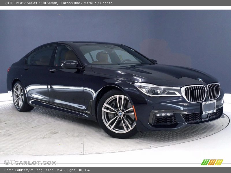Carbon Black Metallic / Cognac 2018 BMW 7 Series 750i Sedan