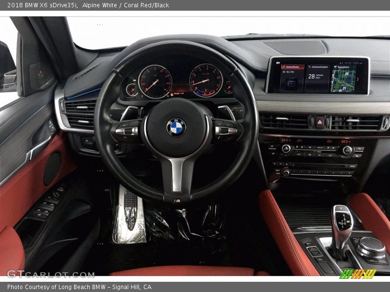 Alpine White / Coral Red/Black 2018 BMW X6 sDrive35i