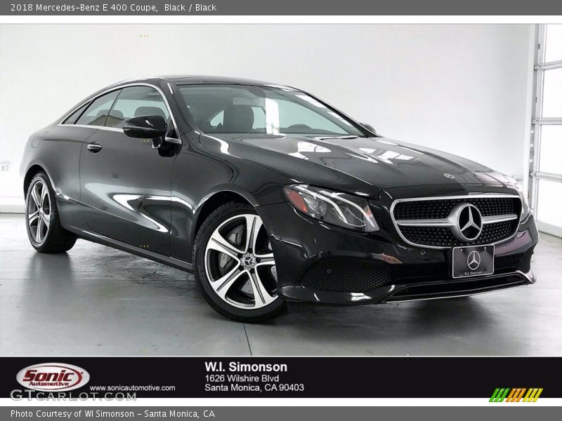 Black / Black 2018 Mercedes-Benz E 400 Coupe