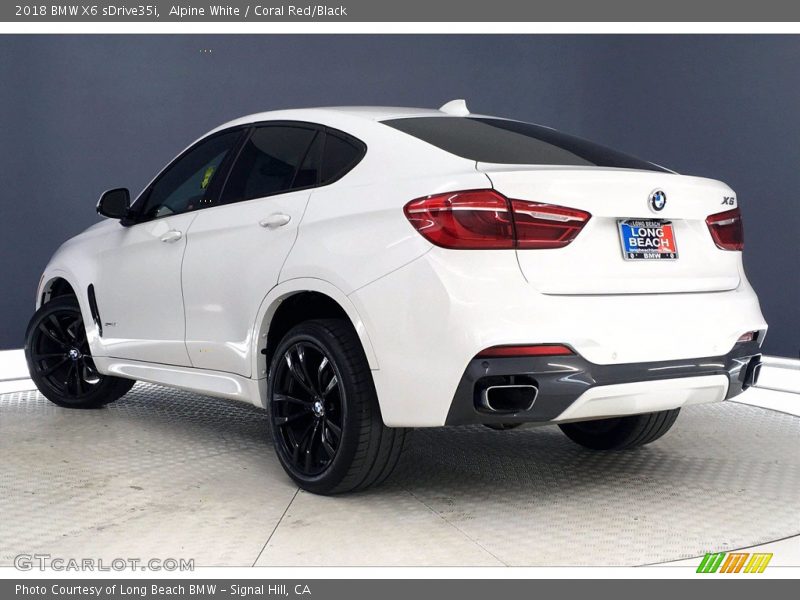 Alpine White / Coral Red/Black 2018 BMW X6 sDrive35i