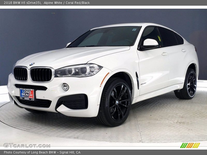 Alpine White / Coral Red/Black 2018 BMW X6 sDrive35i