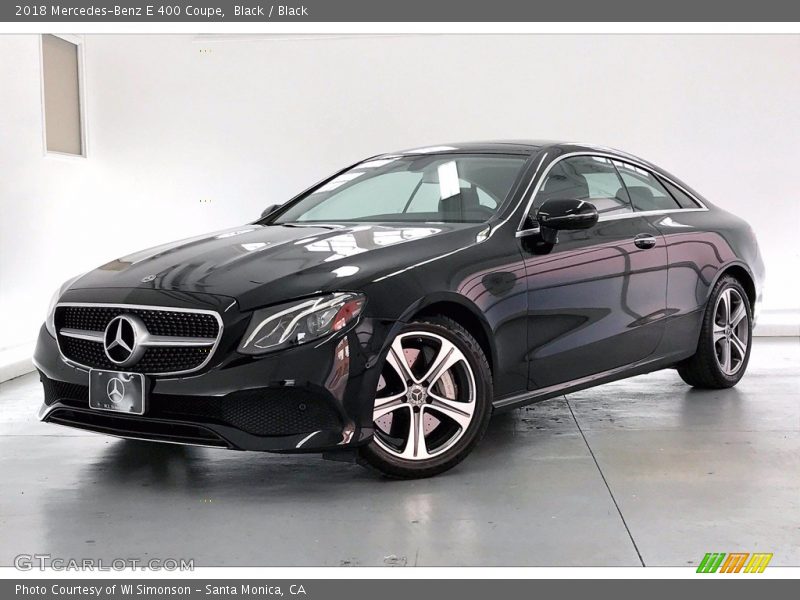 Black / Black 2018 Mercedes-Benz E 400 Coupe