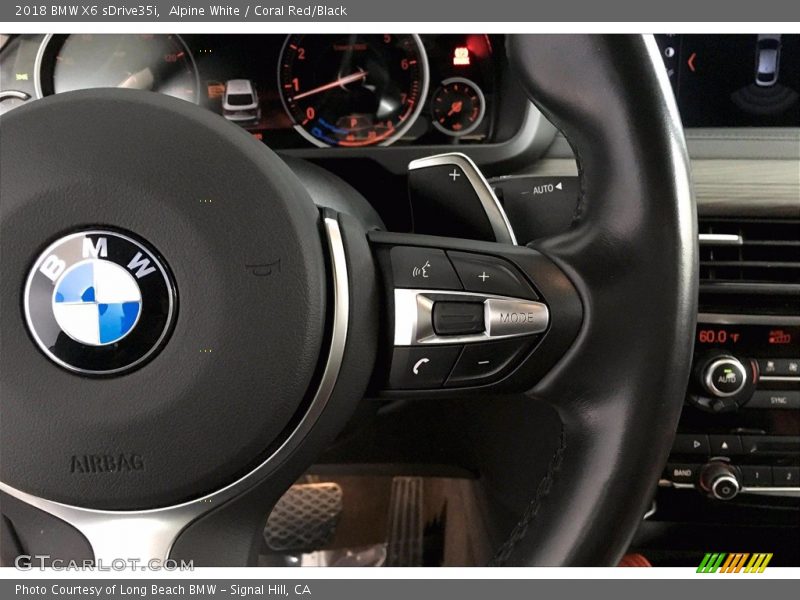 Alpine White / Coral Red/Black 2018 BMW X6 sDrive35i