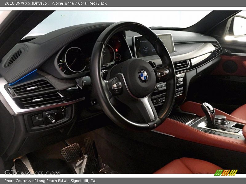 Alpine White / Coral Red/Black 2018 BMW X6 sDrive35i