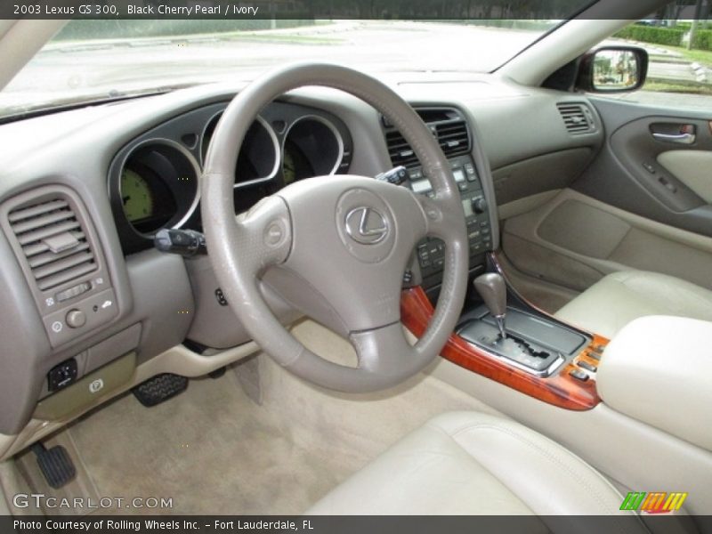 Black Cherry Pearl / Ivory 2003 Lexus GS 300