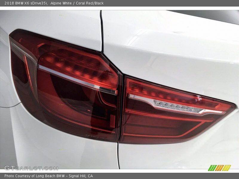Alpine White / Coral Red/Black 2018 BMW X6 sDrive35i