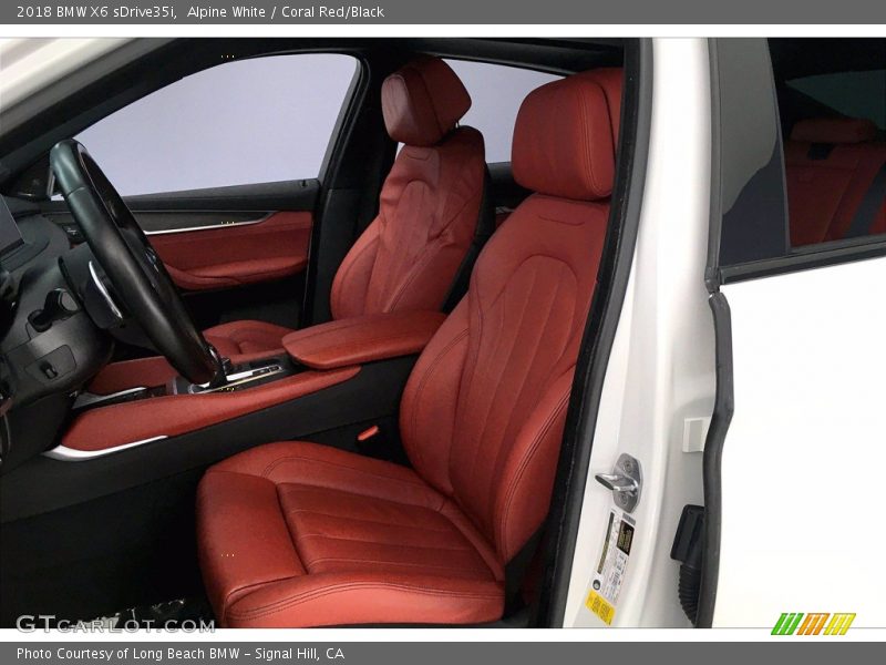 Alpine White / Coral Red/Black 2018 BMW X6 sDrive35i
