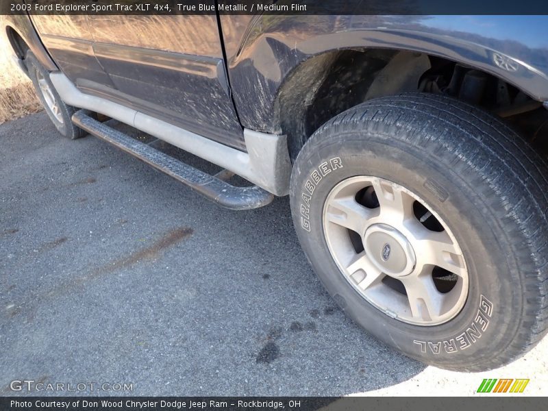 True Blue Metallic / Medium Flint 2003 Ford Explorer Sport Trac XLT 4x4