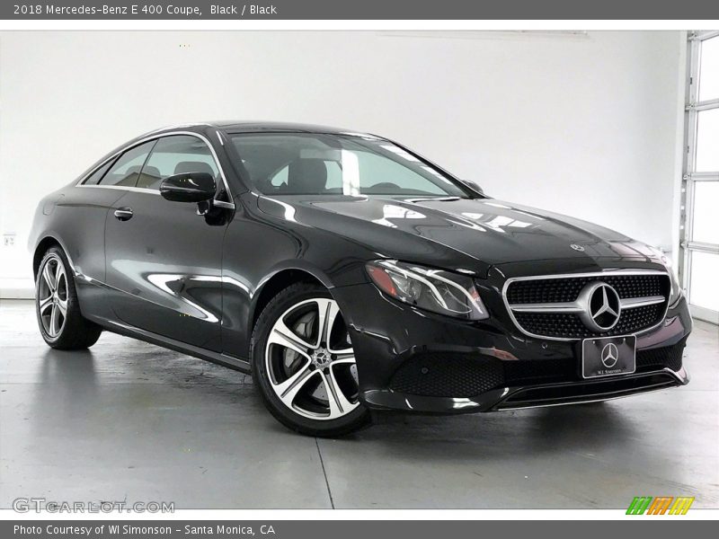 Black / Black 2018 Mercedes-Benz E 400 Coupe