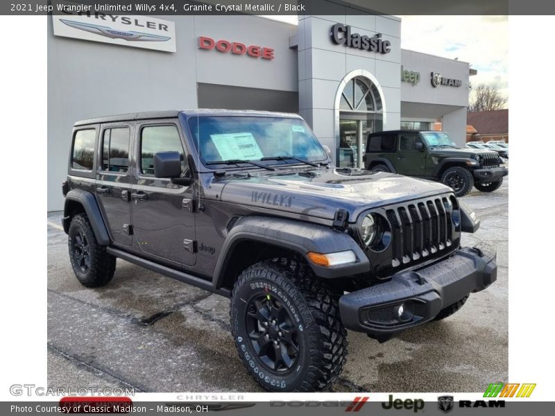 Granite Crystal Metallic / Black 2021 Jeep Wrangler Unlimited Willys 4x4