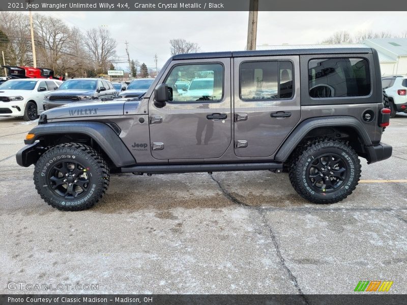 Granite Crystal Metallic / Black 2021 Jeep Wrangler Unlimited Willys 4x4
