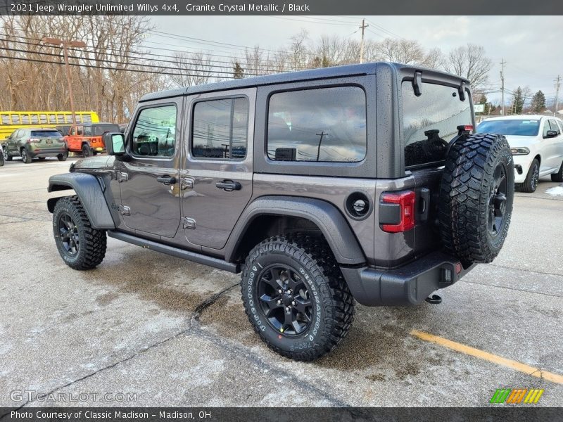 Granite Crystal Metallic / Black 2021 Jeep Wrangler Unlimited Willys 4x4