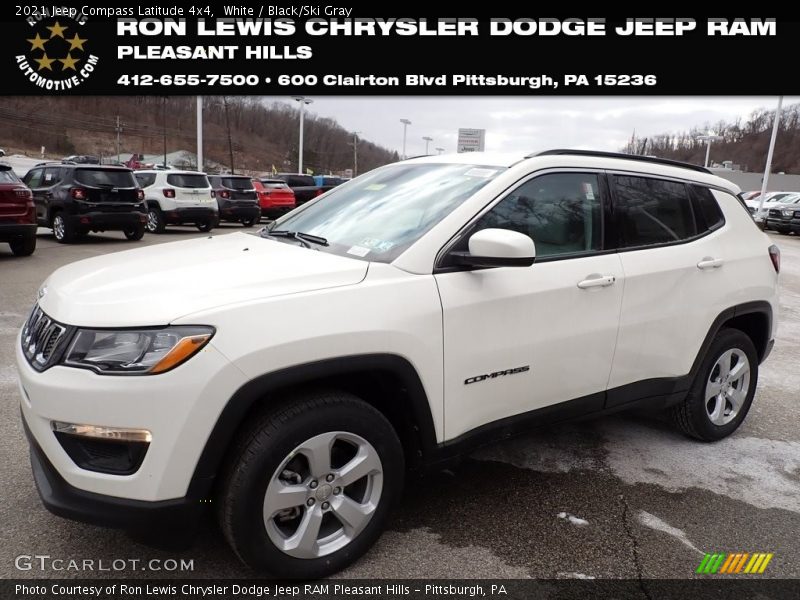 White / Black/Ski Gray 2021 Jeep Compass Latitude 4x4