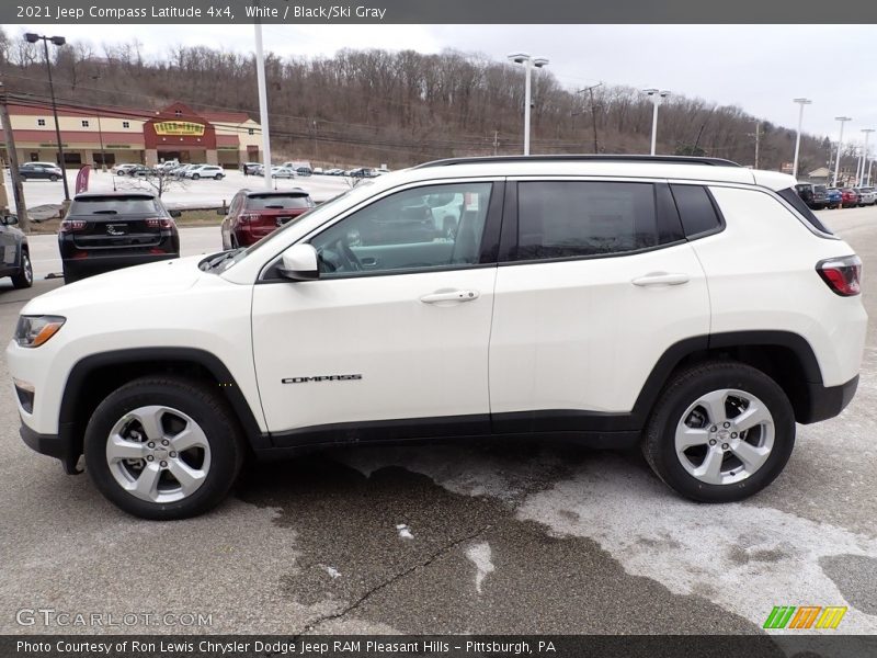 White / Black/Ski Gray 2021 Jeep Compass Latitude 4x4