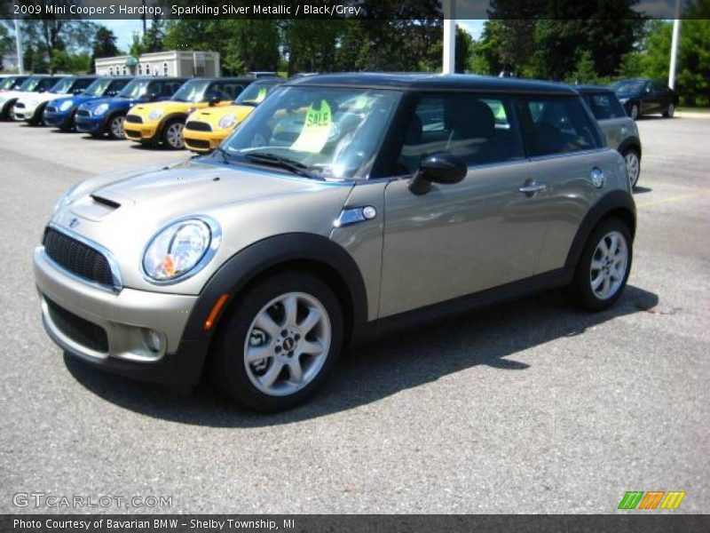 Sparkling Silver Metallic / Black/Grey 2009 Mini Cooper S Hardtop