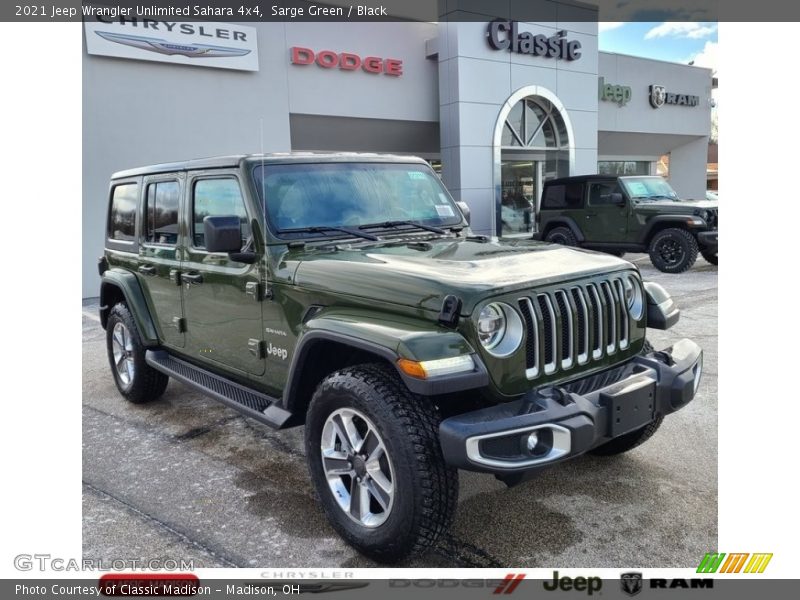 Sarge Green / Black 2021 Jeep Wrangler Unlimited Sahara 4x4