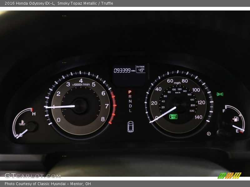 Smoky Topaz Metallic / Truffle 2016 Honda Odyssey EX-L