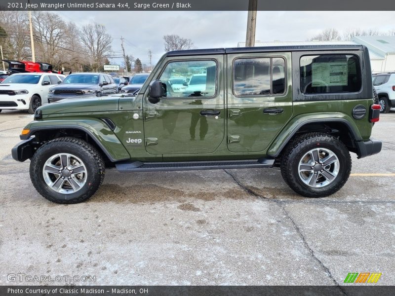 Sarge Green / Black 2021 Jeep Wrangler Unlimited Sahara 4x4