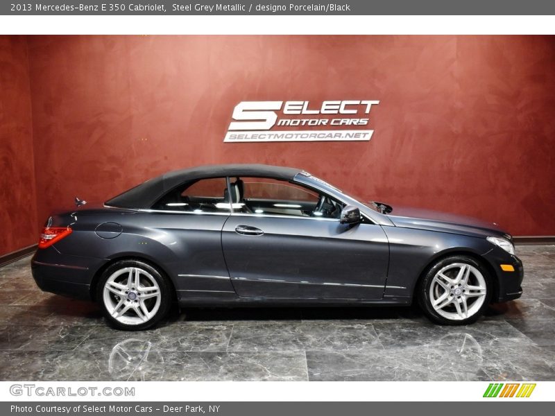 Steel Grey Metallic / designo Porcelain/Black 2013 Mercedes-Benz E 350 Cabriolet